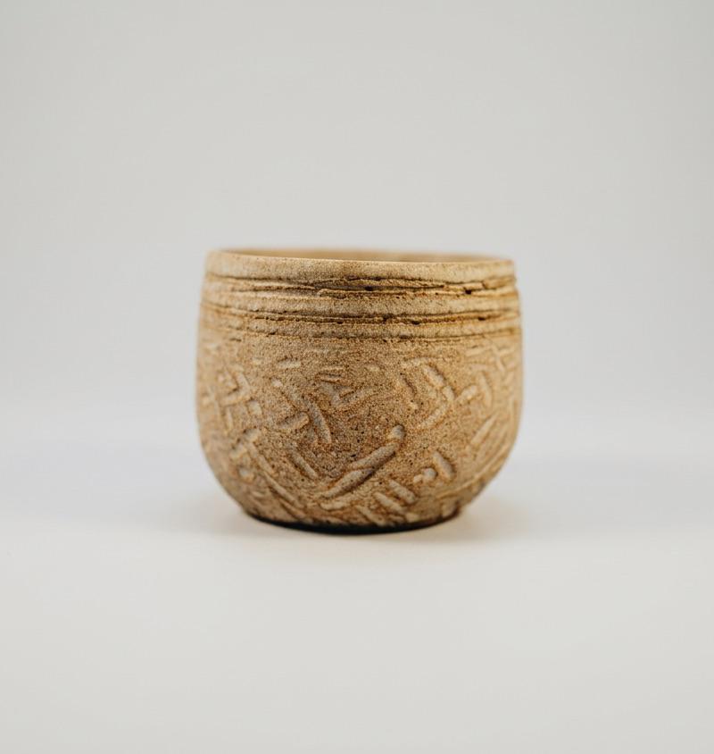 Carved Stoneware Bowl