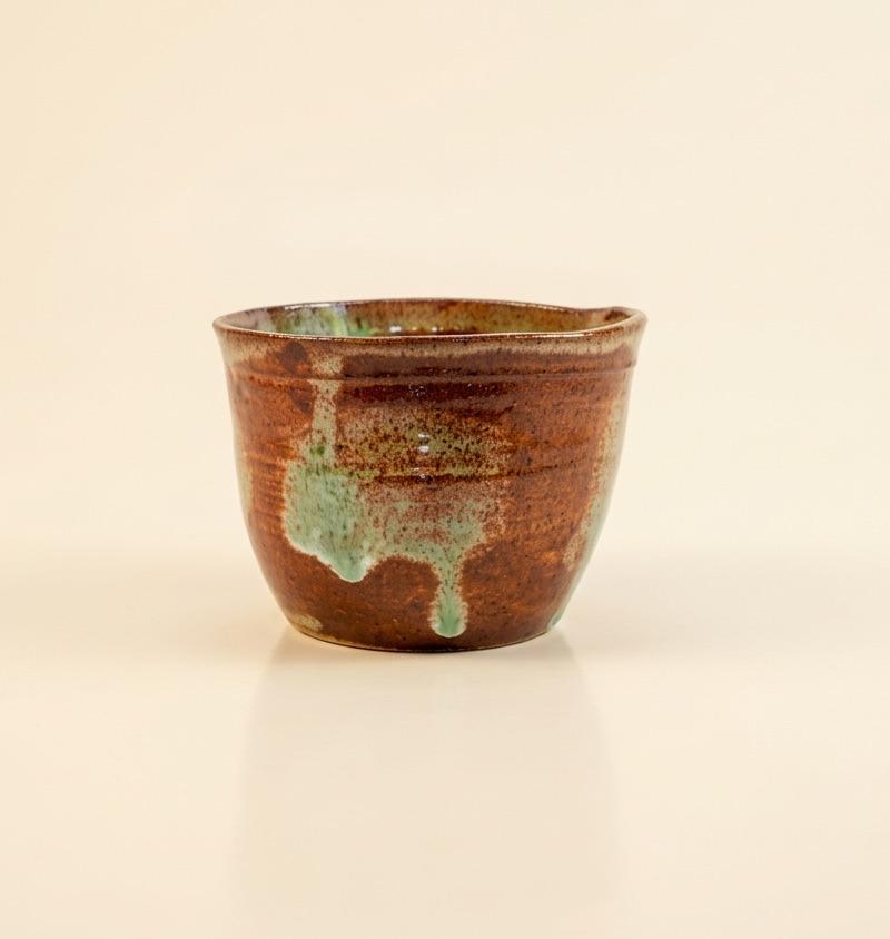 Brown & Green Drip Bowl