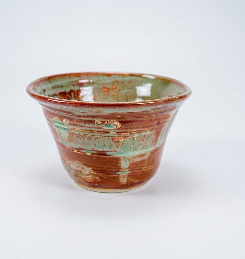 Terracotta & Green Flared Bowl