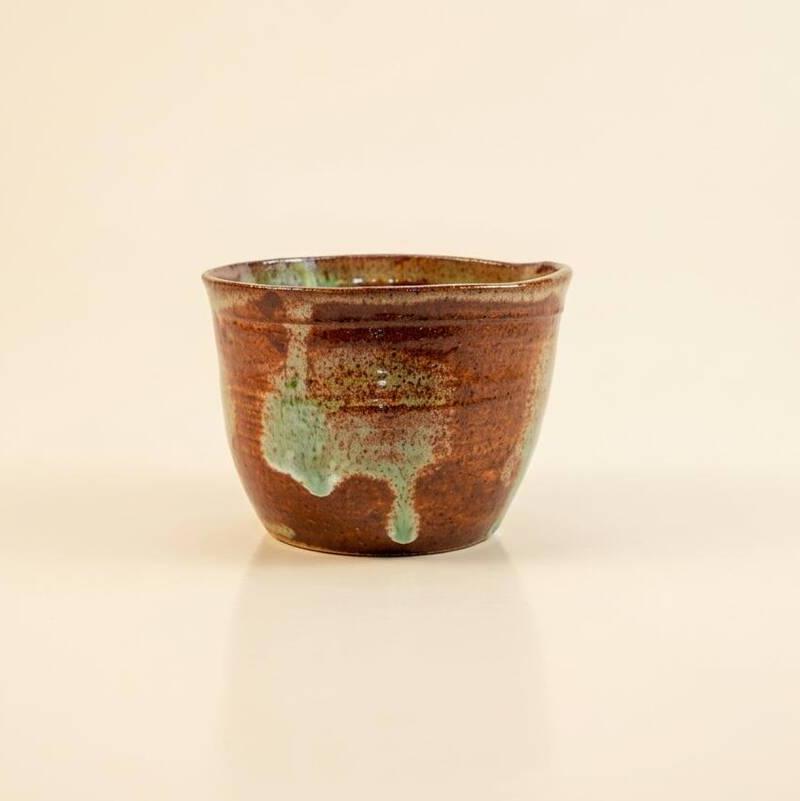 Brown & Celadon Pour Bowl
