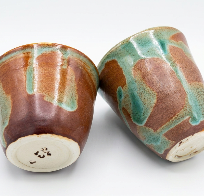 Copper & Green Cups — Bottom Detail