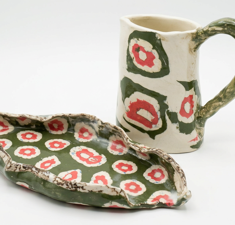 Floral Pitcher & Tray