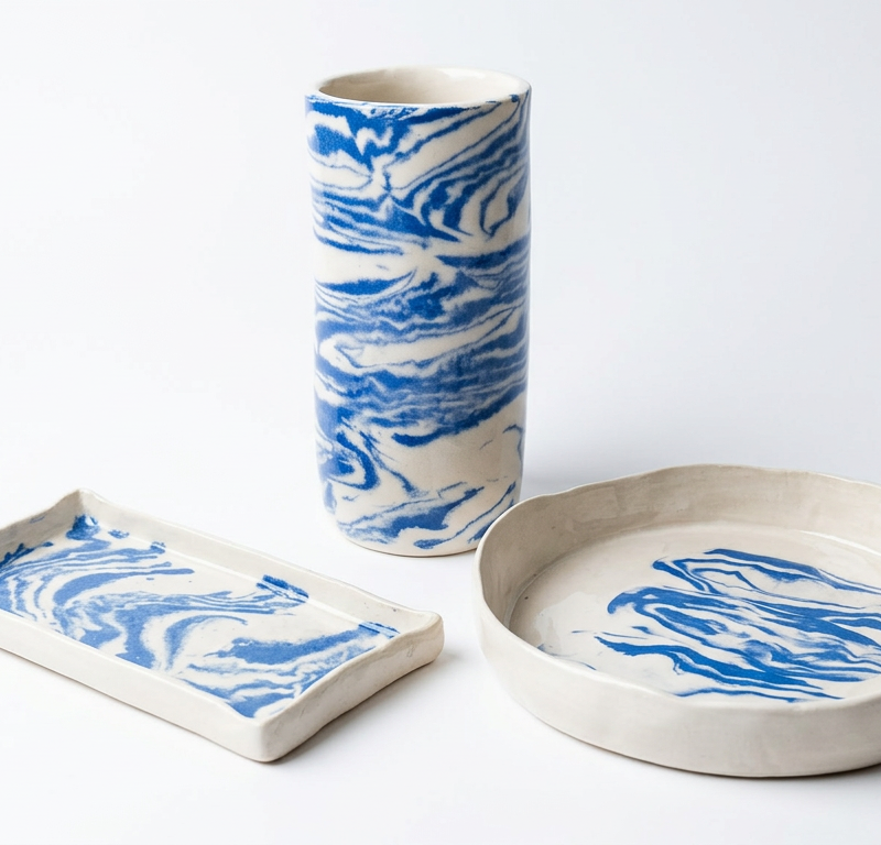 Blue Marbled Set