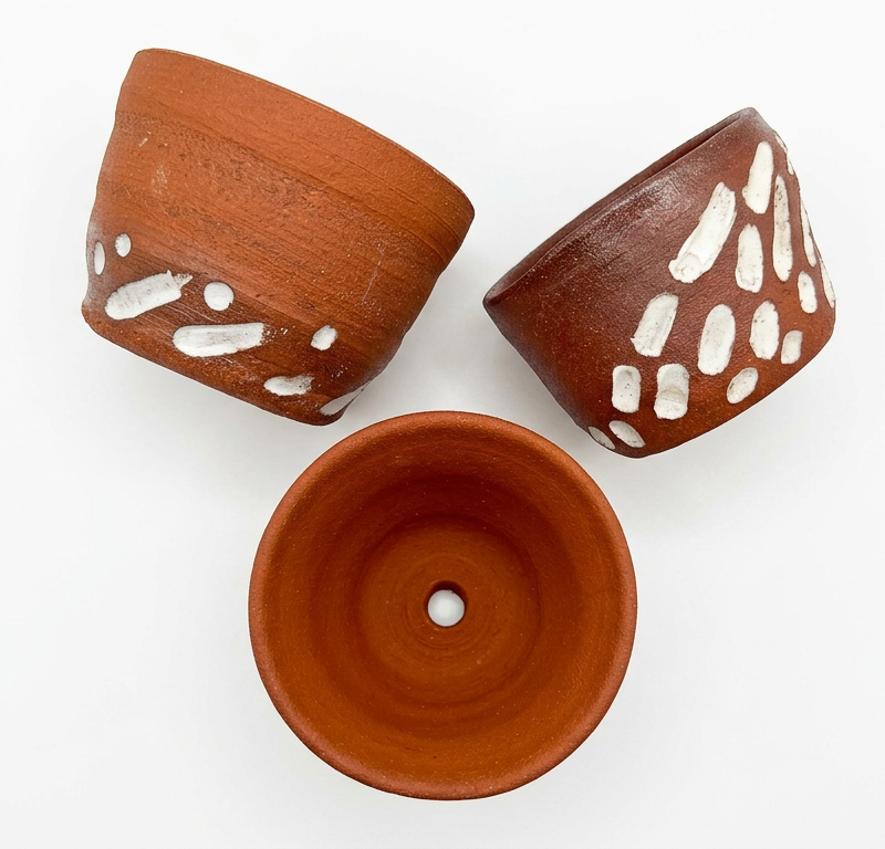 Terracotta Pots — Top View