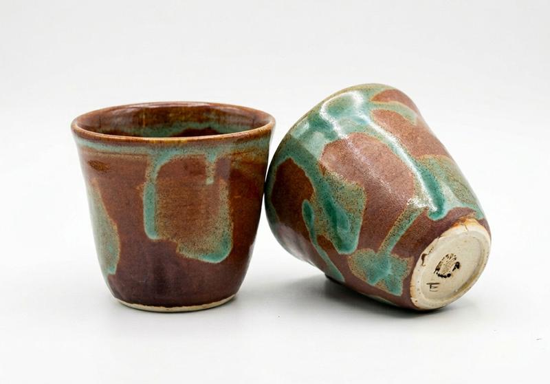 Copper & Green Cups — Makers Mark